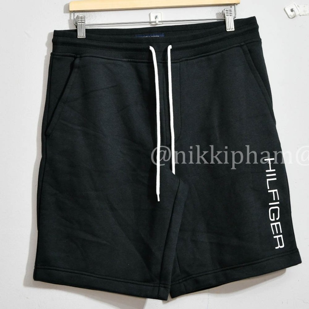Tommy Hilfiger Fleece Men Veritcal short Black color . - Picture 2 of 5